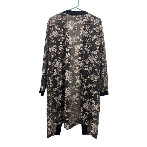 Giorgio Sant'Angelo Sheer Floral Open Cardigan; Vintage - Picture 2 of 4